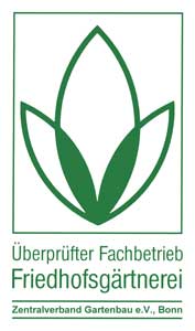 Ueberpruefter Fachbetrieb Friedhofsgaertnerei Logo